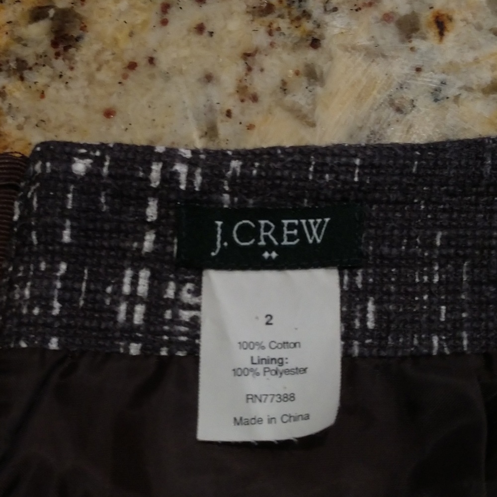 J Crew Gray and White Patterned Mini Skirt - Picture 6 of 7